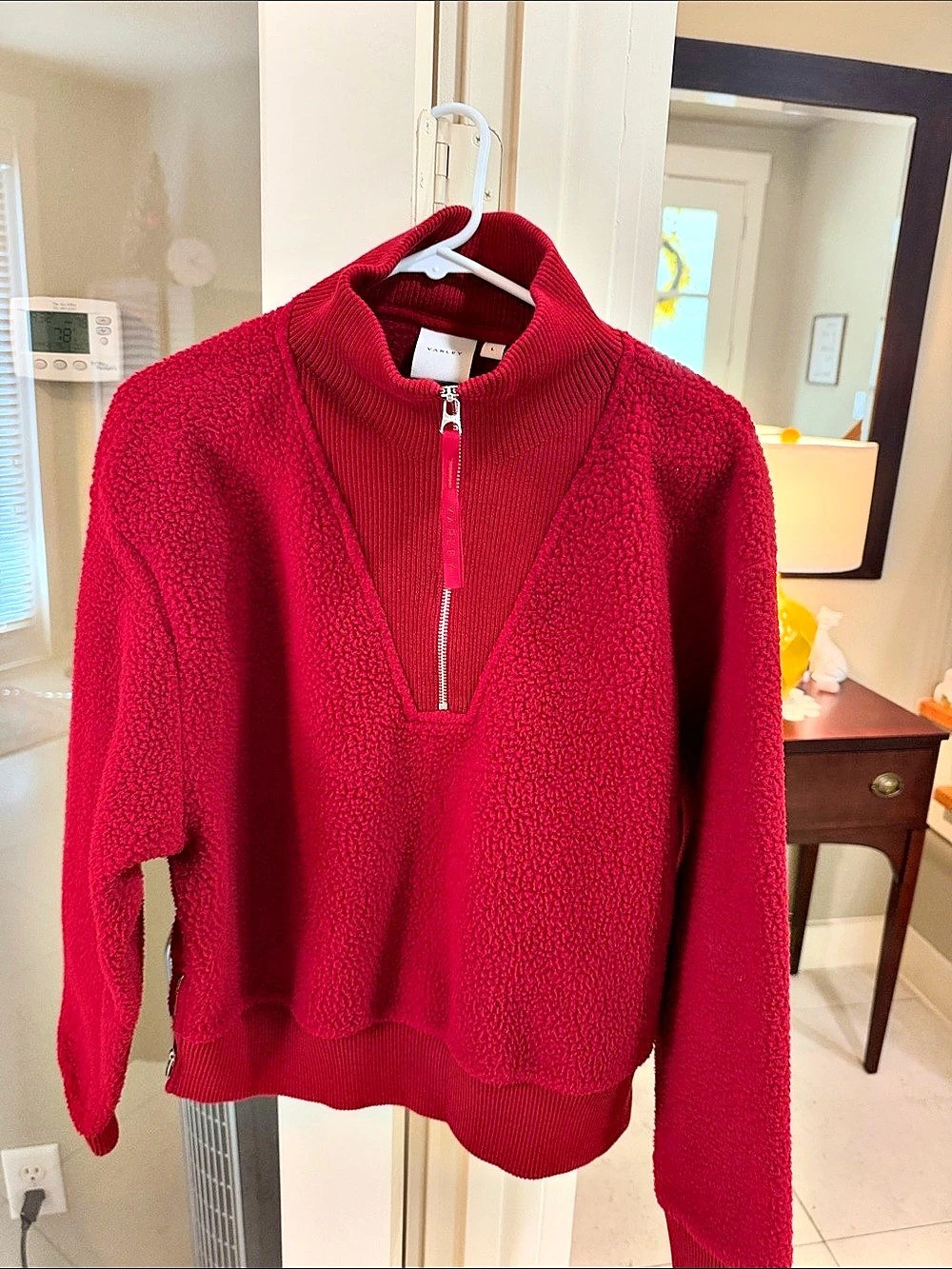 Winters Coming! Varley Hawley Half-Zip Sweatshirt Red Size Large